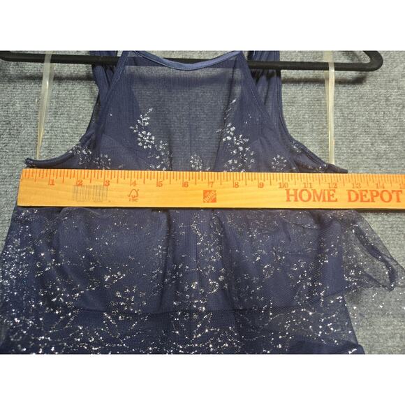 Teeze Me Navy Blue & Silver Glittered Homecoming Formal Mini Dress Size 3 - Picture 13 of 16